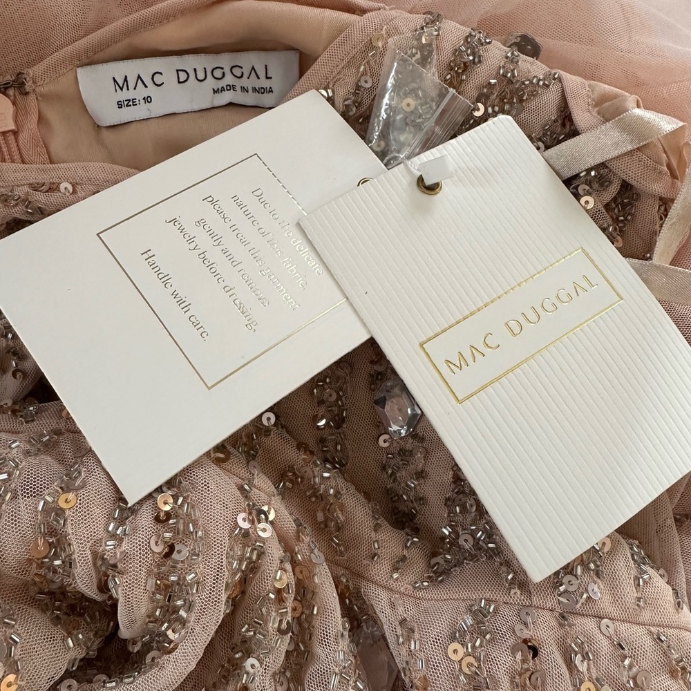 (✔️#39/51/41/46❤️ BNWT Mac Duggal Sequin Tulle sleeveless formal gown - Picture 13 of 16